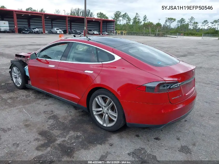 2014 Tesla Model S P85 VIN: 5YJSA1H19EFP50546 Lot: 42234871