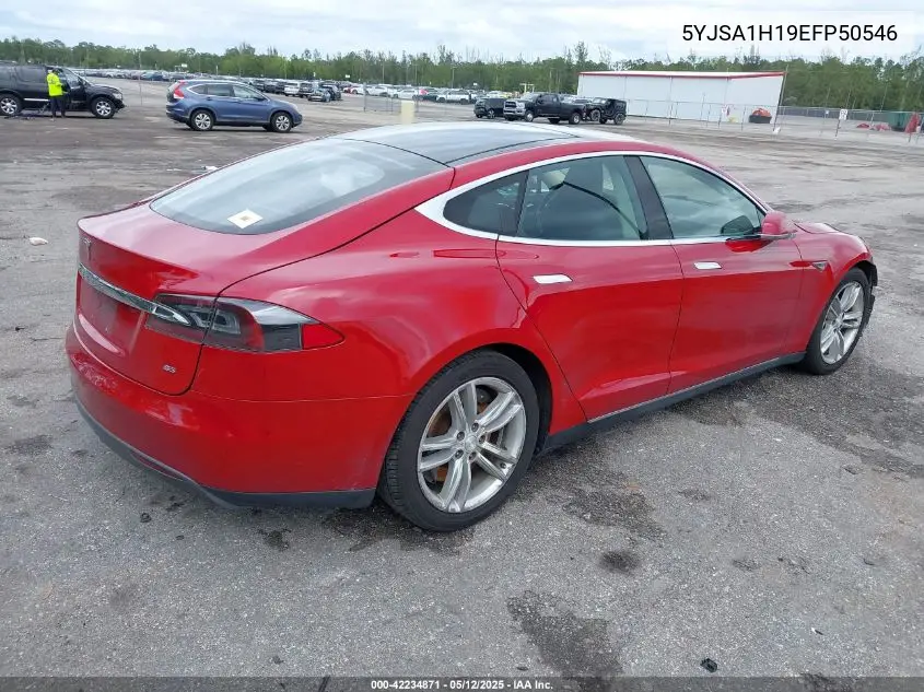 2014 Tesla Model S P85 VIN: 5YJSA1H19EFP50546 Lot: 42234871