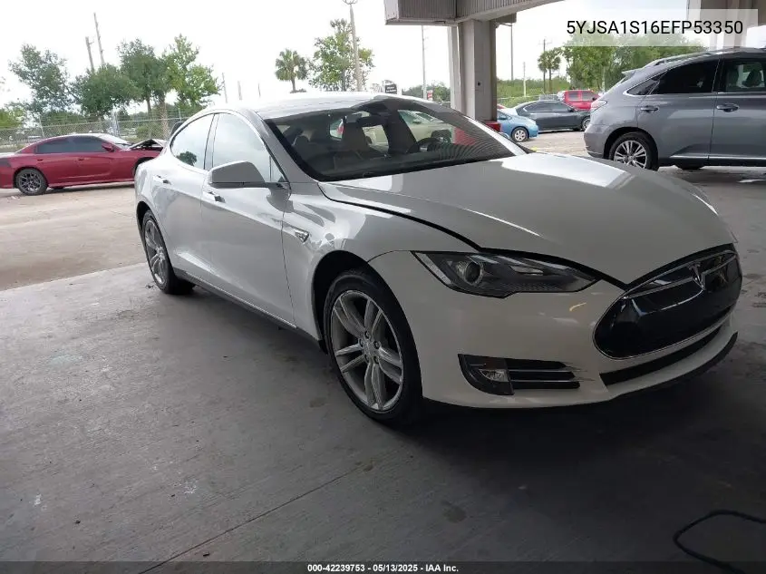 2014 Tesla Model S VIN: 5YJSA1S16EFP53350 Lot: 42239753