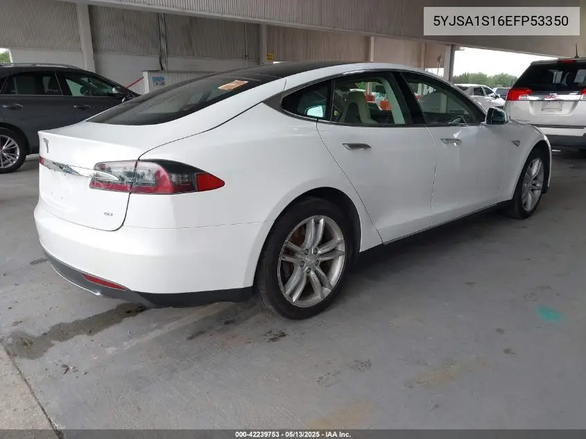 2014 Tesla Model S VIN: 5YJSA1S16EFP53350 Lot: 42239753