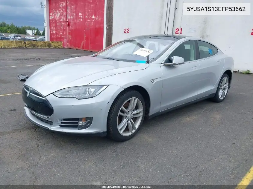 2014 Tesla Model S VIN: 5YJSA1S13EFP53662 Lot: 42249930