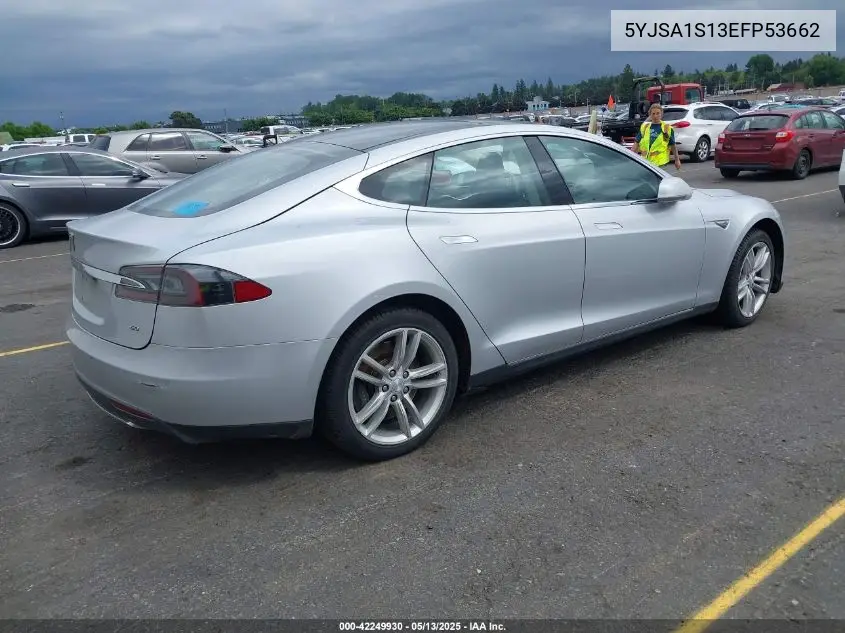 2014 Tesla Model S VIN: 5YJSA1S13EFP53662 Lot: 42249930