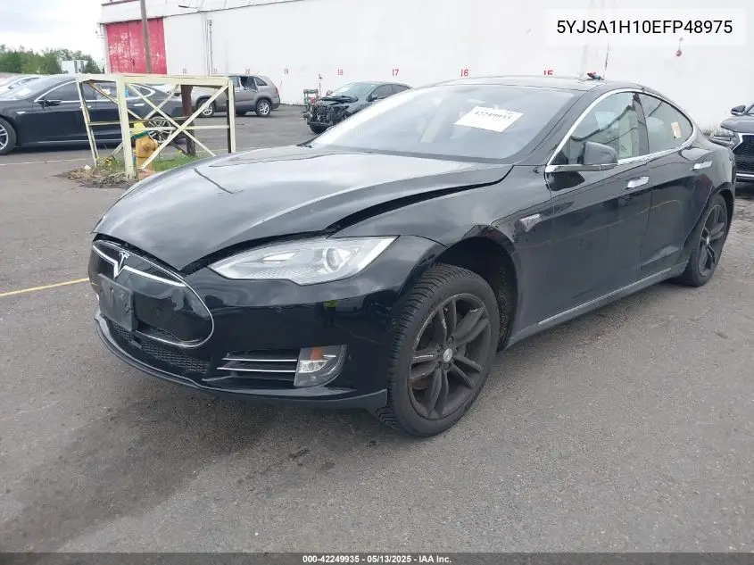 2014 Tesla Model S P85 VIN: 5YJSA1H10EFP48975 Lot: 42249935