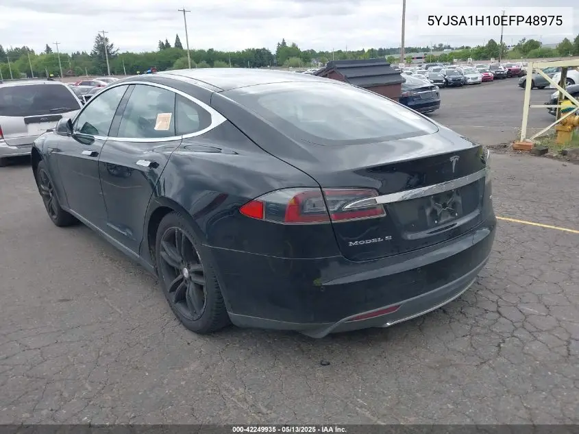 2014 Tesla Model S P85 VIN: 5YJSA1H10EFP48975 Lot: 42249935