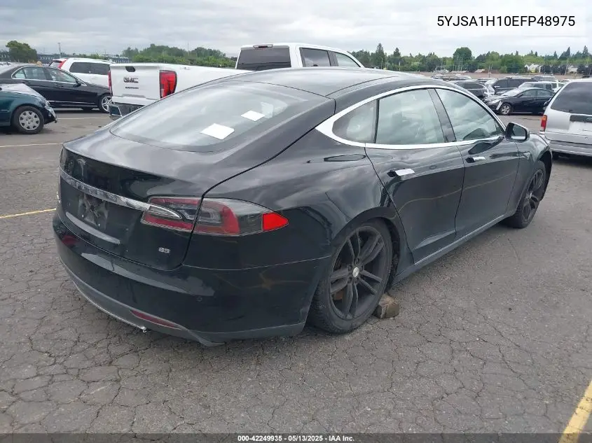 2014 Tesla Model S P85 VIN: 5YJSA1H10EFP48975 Lot: 42249935