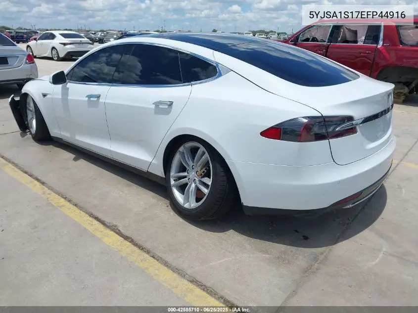 2014 Tesla Model S VIN: 5YJSA1S17EFP44916 Lot: 42585710