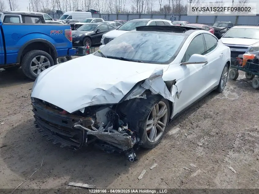 2015 Tesla Model S 70D/85D/P85D VIN: 5YJSA1S22FF098002 Lot: 12289166