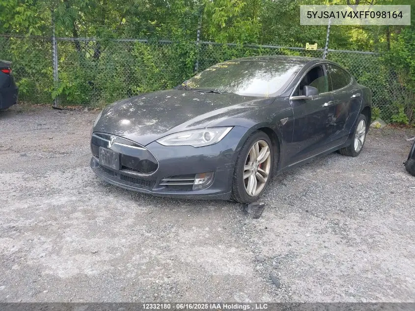 2015 Tesla Model S 85D/P85D VIN: 5YJSA1V4XFF098164 Lot: 12332180
