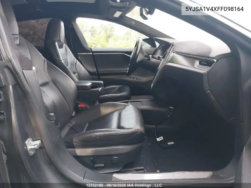 2015 Tesla Model S 85D/P85D VIN: 5YJSA1V4XFF098164 Lot: 12332180