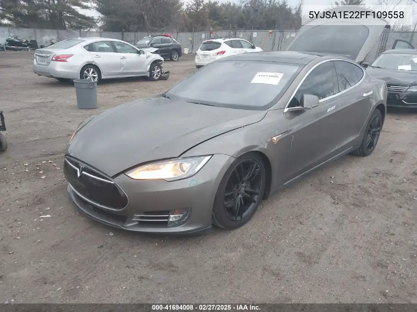 2015 Tesla Model S VIN: 5YJSA1E22FF109558 Lot: 41694008