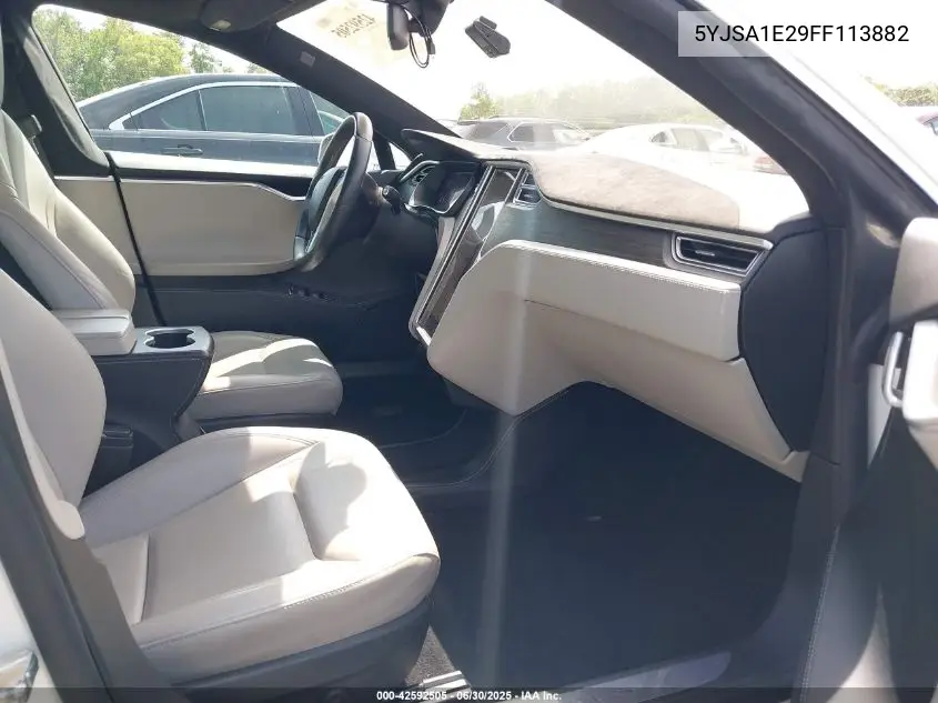 2015 Tesla Model S 70D/85D/P85D VIN: 5YJSA1E29FF113882 Lot: 42592505