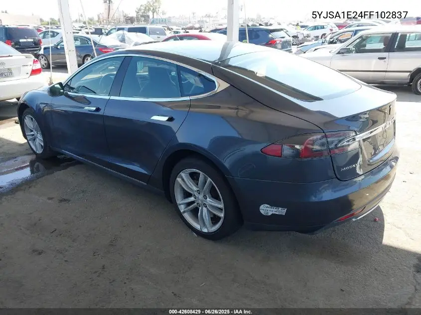 2015 Tesla Model S 70D/85D/P85D VIN: 5YJSA1E24FF102837 Lot: 42608429