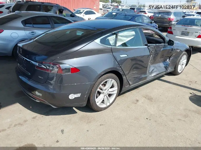 2015 Tesla Model S 70D/85D/P85D VIN: 5YJSA1E24FF102837 Lot: 42608429