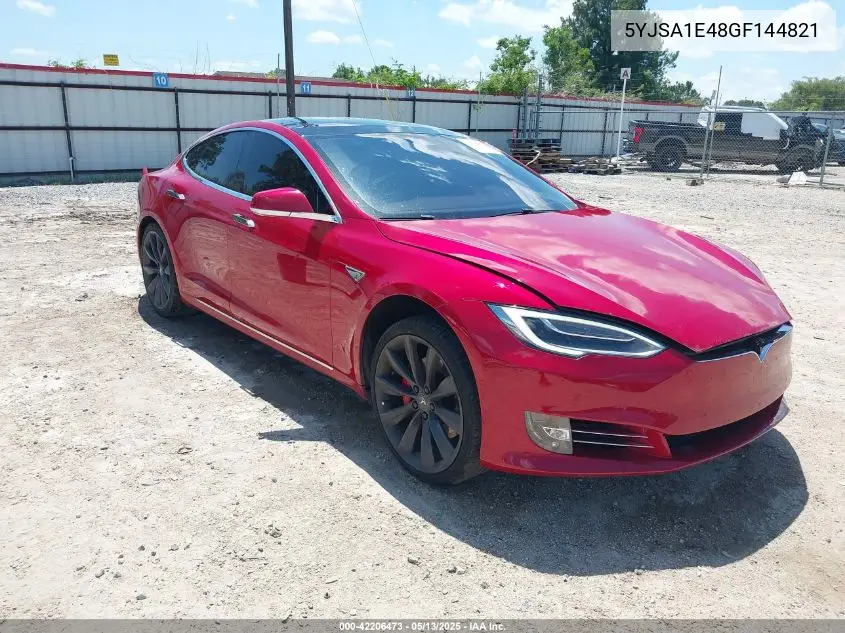 2016 Tesla Model S 90D/P100D/P85D/P90D VIN: 5YJSA1E48GF144821 Lot: 42206473