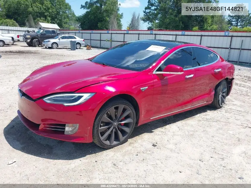 2016 Tesla Model S 90D/P100D/P85D/P90D VIN: 5YJSA1E48GF144821 Lot: 42206473
