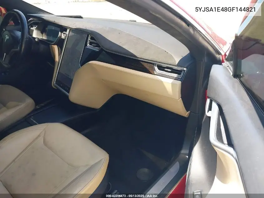 2016 Tesla Model S 90D/P100D/P85D/P90D VIN: 5YJSA1E48GF144821 Lot: 42206473