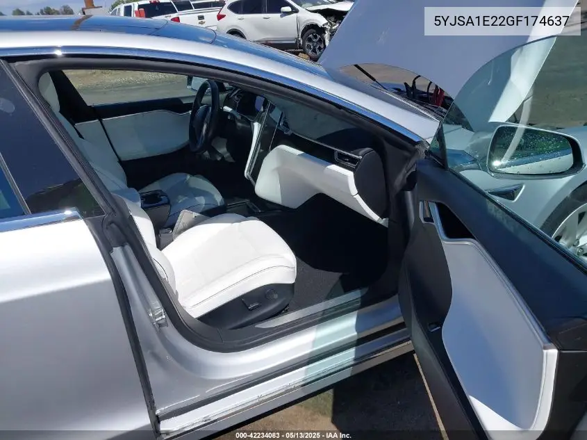 2016 Tesla Model S 60D/70D/75D/85D/90D VIN: 5YJSA1E22GF174637 Lot: 42234083