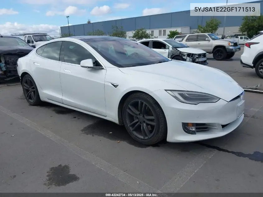 2016 Tesla Model S 60D/70D/75D/85D/90D VIN: 5YJSA1E22GF171513 Lot: 42242734