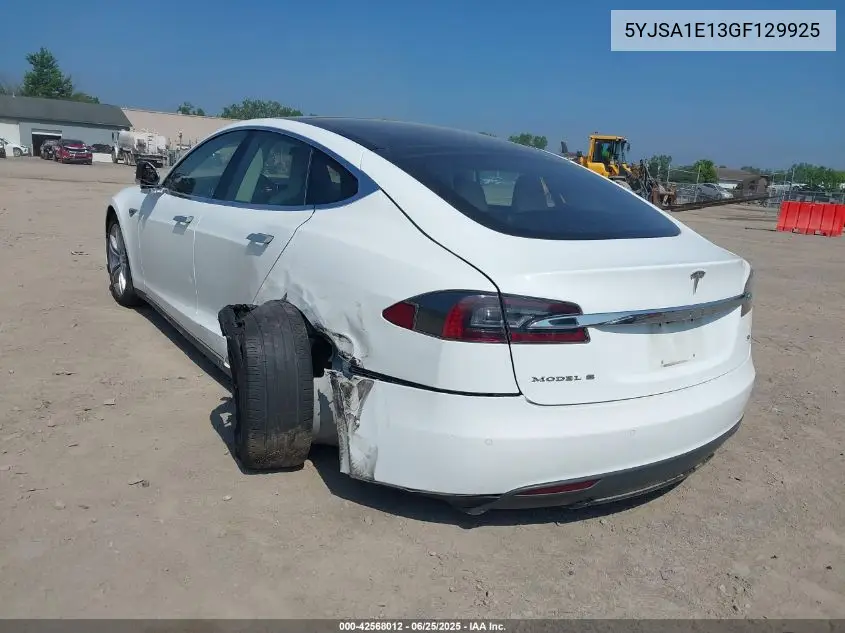 2016 Tesla Model S 60/70/75/85 VIN: 5YJSA1E13GF129925 Lot: 42568012