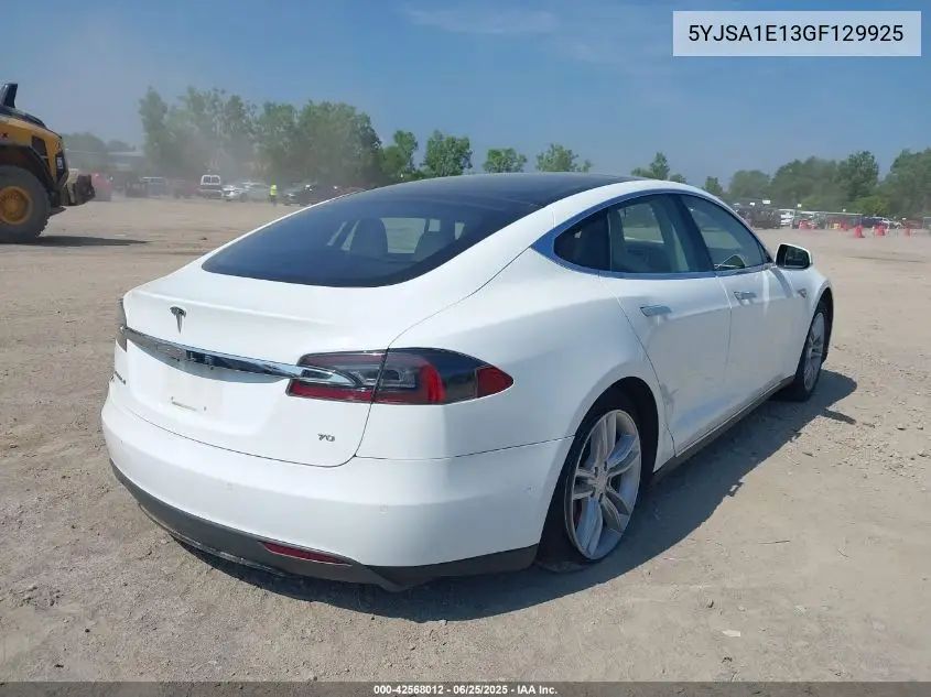 2016 Tesla Model S 60/70/75/85 VIN: 5YJSA1E13GF129925 Lot: 42568012