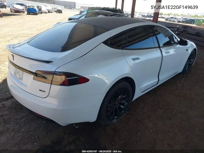 2016 Tesla Model S 60D/70D/75D/85D/90D VIN: 5YJSA1E22GF149639 Lot: 42583167