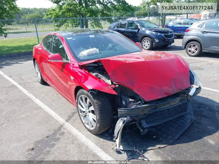 2016 Tesla Model S 90D/P100D/P85D/P90D VIN: 5YJSA1E4XGF171244 Lot: 42584589