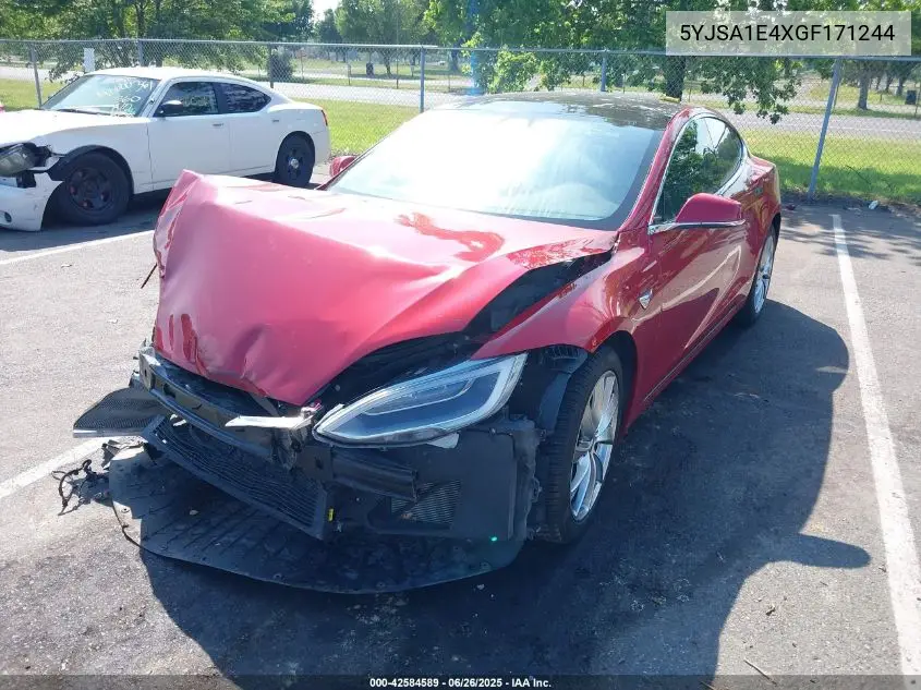 2016 Tesla Model S 90D/P100D/P85D/P90D VIN: 5YJSA1E4XGF171244 Lot: 42584589