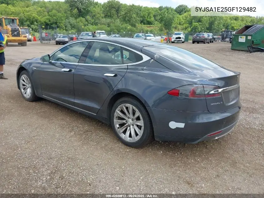 2016 Tesla Model S 60D/70D/75D/85D/90D VIN: 5YJSA1E25GF129482 Lot: 42588913