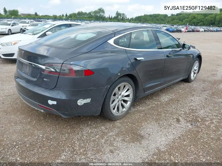 2016 Tesla Model S 60D/70D/75D/85D/90D VIN: 5YJSA1E25GF129482 Lot: 42588913