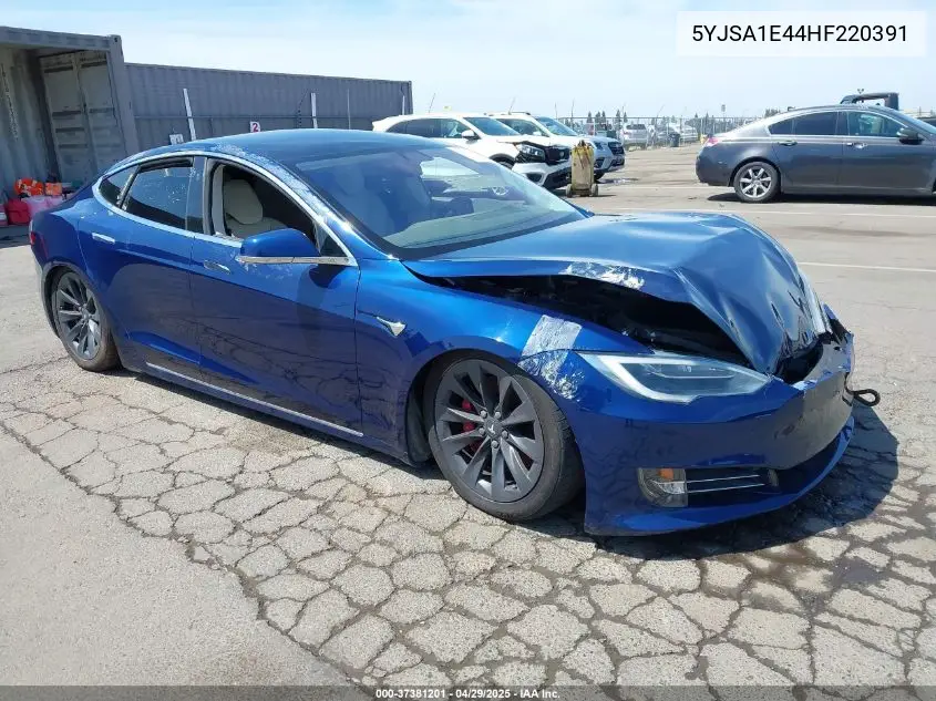 2017 Tesla Model S 60D/75D/90D/P100D/100D VIN: 5YJSA1E44HF220391 Lot: 37381201