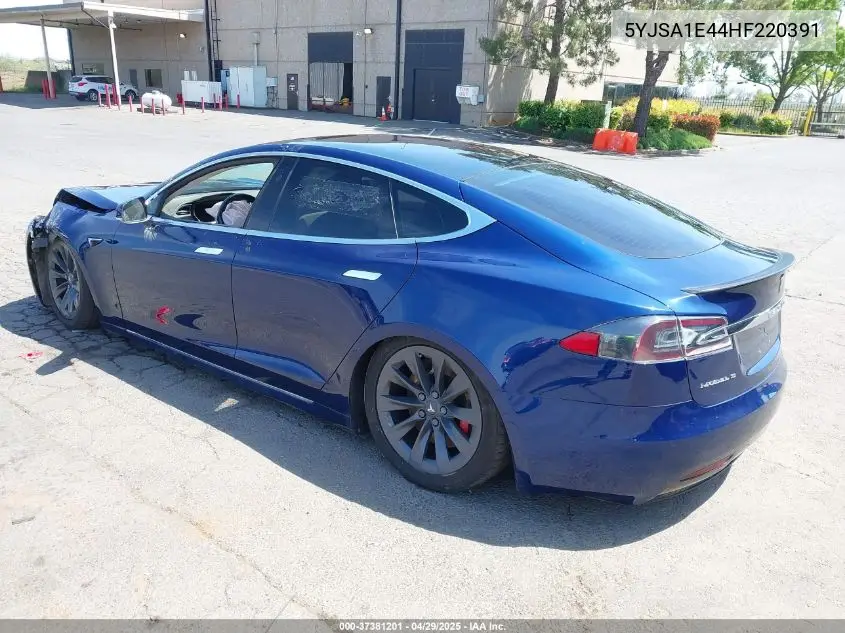 2017 Tesla Model S 60D/75D/90D/P100D/100D VIN: 5YJSA1E44HF220391 Lot: 37381201