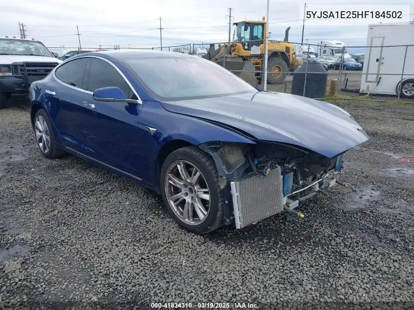 2017 Tesla Model S 100D/60D/75D/90D/P100D VIN: 5YJSA1E25HF184502 Lot: 41834310