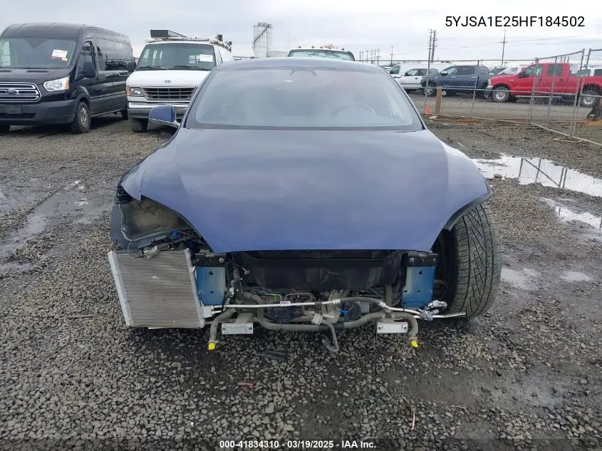 2017 Tesla Model S 100D/60D/75D/90D/P100D VIN: 5YJSA1E25HF184502 Lot: 41834310