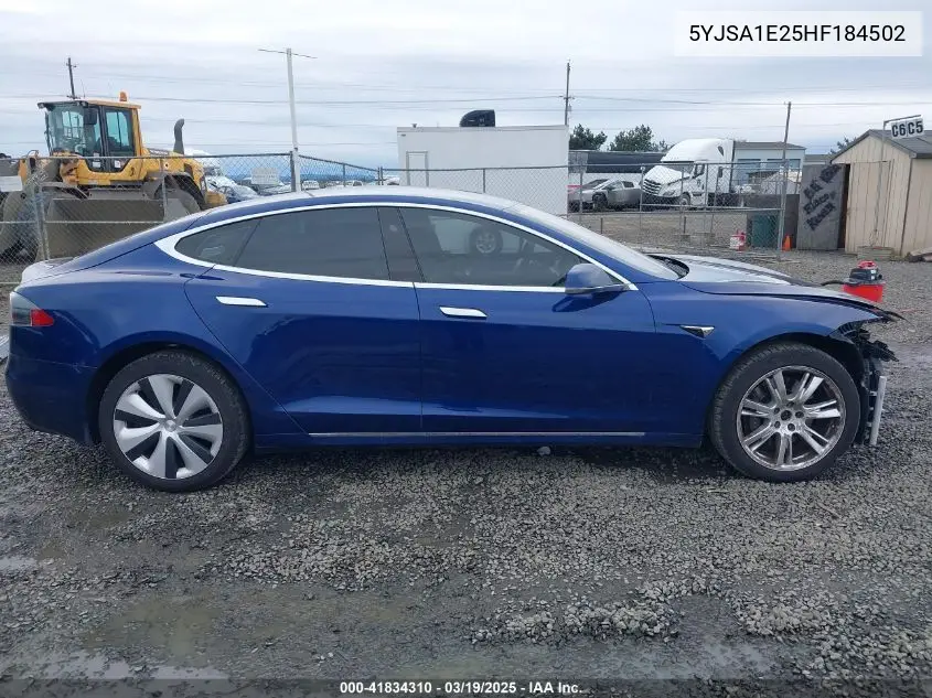2017 Tesla Model S 100D/60D/75D/90D/P100D VIN: 5YJSA1E25HF184502 Lot: 41834310