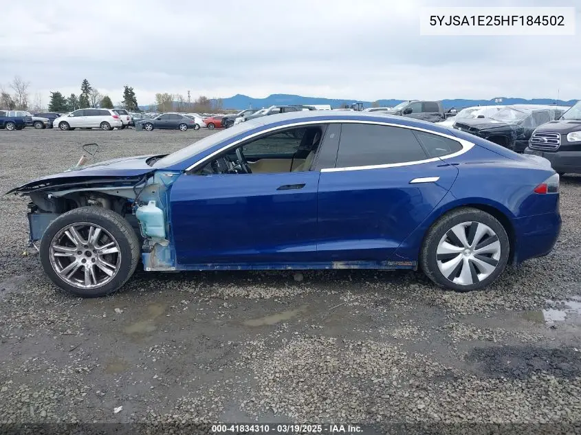 2017 Tesla Model S 100D/60D/75D/90D/P100D VIN: 5YJSA1E25HF184502 Lot: 41834310