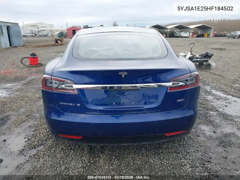 2017 Tesla Model S 100D/60D/75D/90D/P100D VIN: 5YJSA1E25HF184502 Lot: 41834310