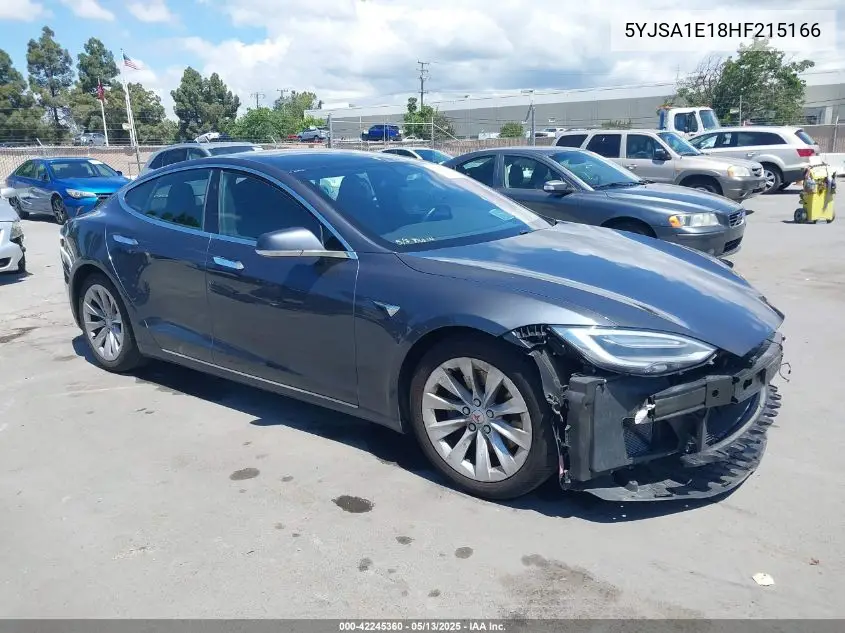 2017 Tesla Model S 60/75 VIN: 5YJSA1E18HF215166 Lot: 42245360