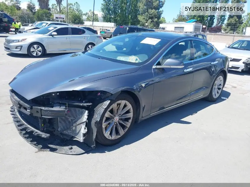 2017 Tesla Model S 60/75 VIN: 5YJSA1E18HF215166 Lot: 42245360