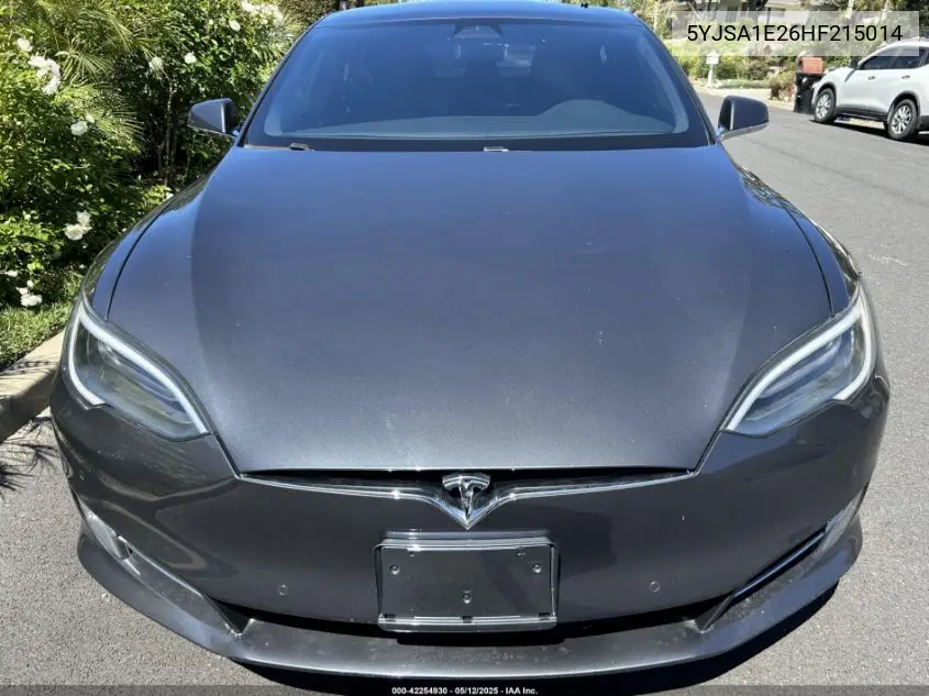 2017 Tesla Model S 100D/60D/75D/90D/P100D VIN: 5YJSA1E26HF215014 Lot: 42254930