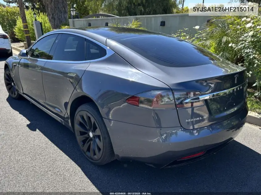 2017 Tesla Model S 100D/60D/75D/90D/P100D VIN: 5YJSA1E26HF215014 Lot: 42254930
