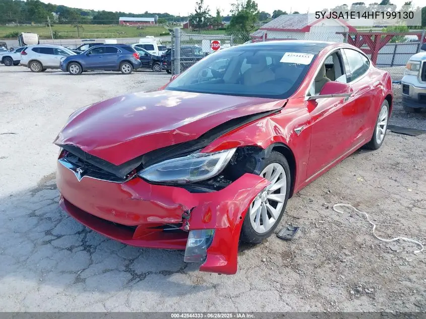 2017 Tesla Model S 60/75 VIN: 5YJSA1E14HF199130 Lot: 42544333