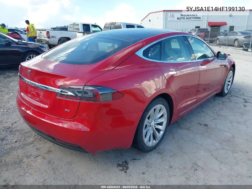 2017 Tesla Model S 60/75 VIN: 5YJSA1E14HF199130 Lot: 42544333