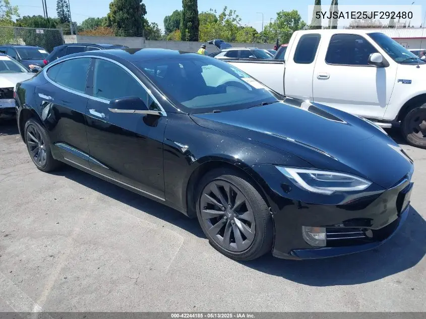 2018 Tesla Model S 100D/75D/P100D VIN: 5YJSA1E25JF292480 Lot: 42244185