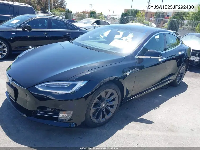 2018 Tesla Model S 100D/75D/P100D VIN: 5YJSA1E25JF292480 Lot: 42244185