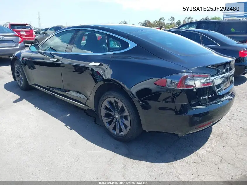 2018 Tesla Model S 100D/75D/P100D VIN: 5YJSA1E25JF292480 Lot: 42244185