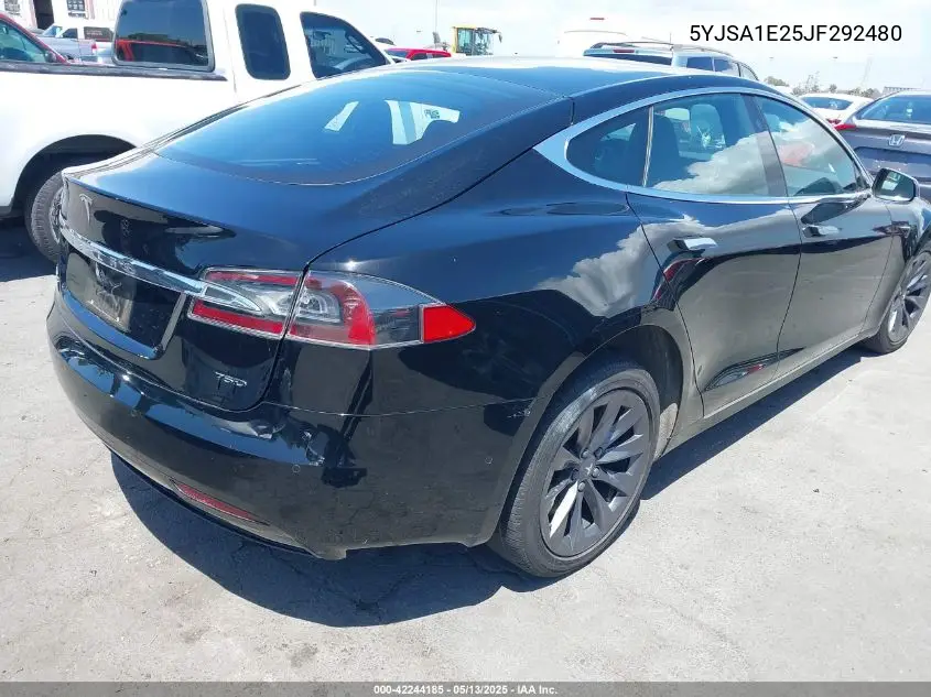 2018 Tesla Model S 100D/75D/P100D VIN: 5YJSA1E25JF292480 Lot: 42244185