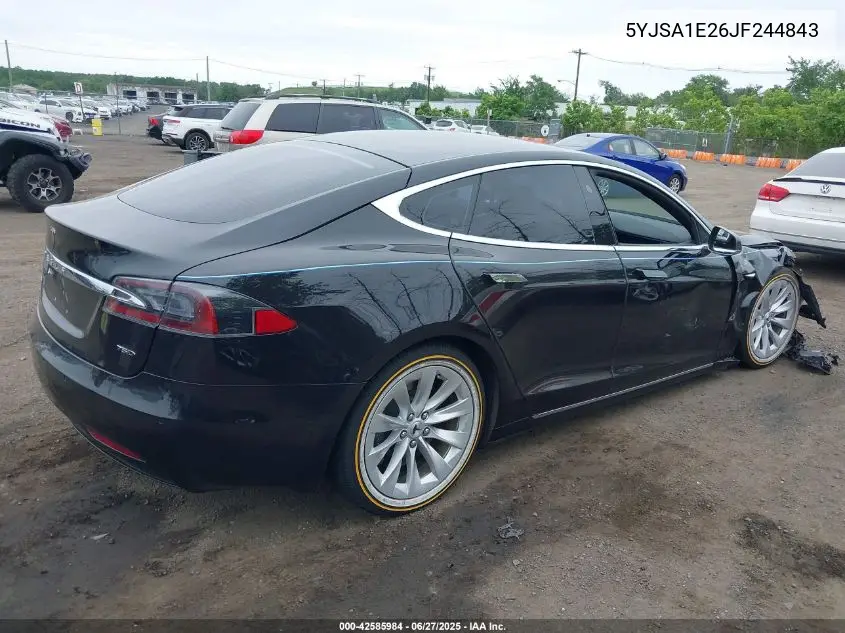 2018 Tesla Model S 100D/75D/P100D VIN: 5YJSA1E26JF244843 Lot: 42585984
