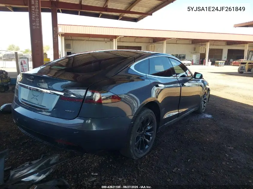 2018 Tesla Model S 100D/75D/P100D VIN: 5YJSA1E24JF261849 Lot: 42621189