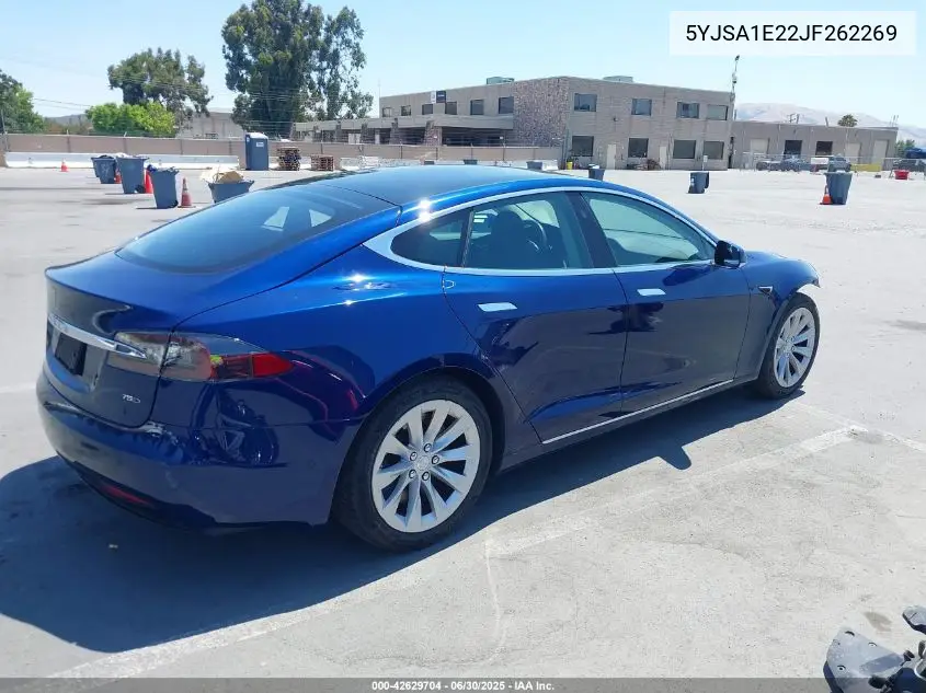 2018 Tesla Model S 100D/75D/P100D VIN: 5YJSA1E22JF262269 Lot: 42629704