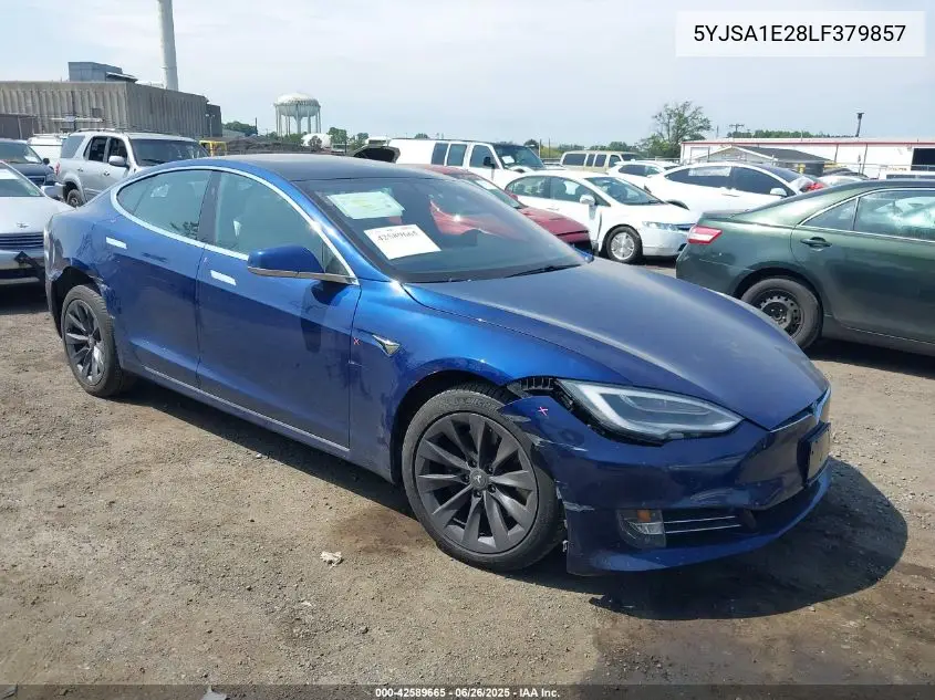 2020 Tesla Model S VIN: 5YJSA1E28LF379857 Lot: 42589665